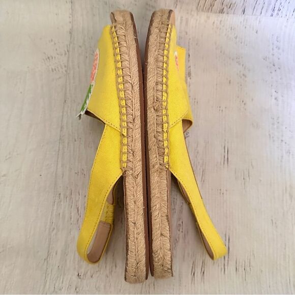 Lilly Pulitzer sling back espadrilles in watch hill yellow pineapple Sz 9 - Picture 7 of 10